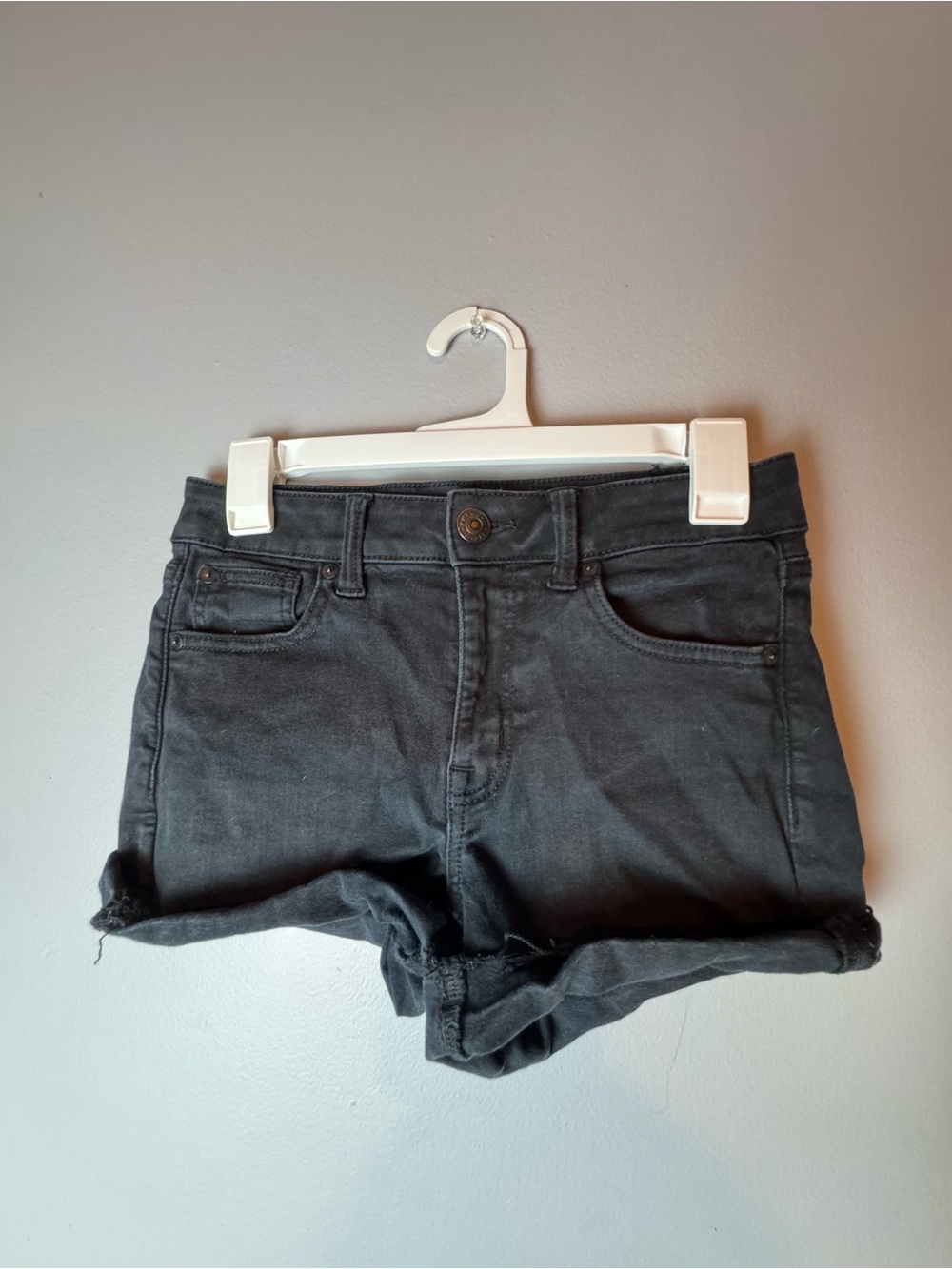 Black Denim Shorts